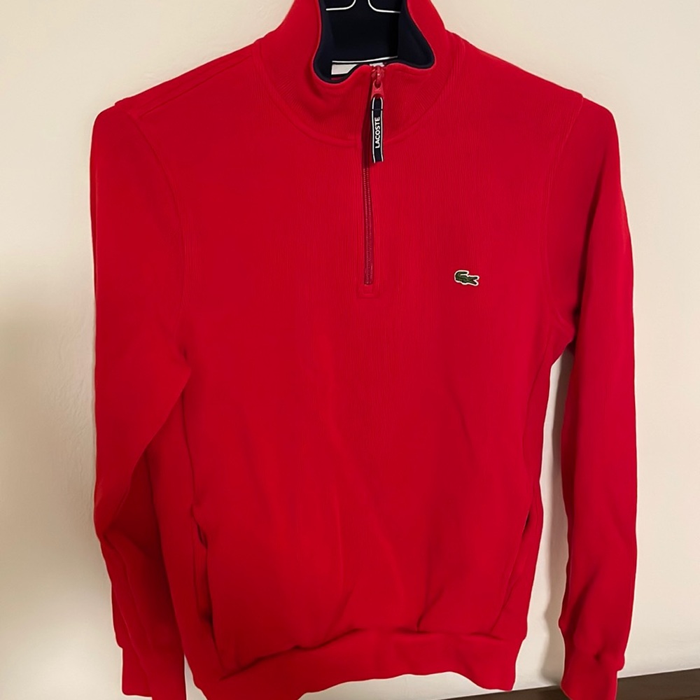 Lacoste 1/4 Zip Medium 4 Red